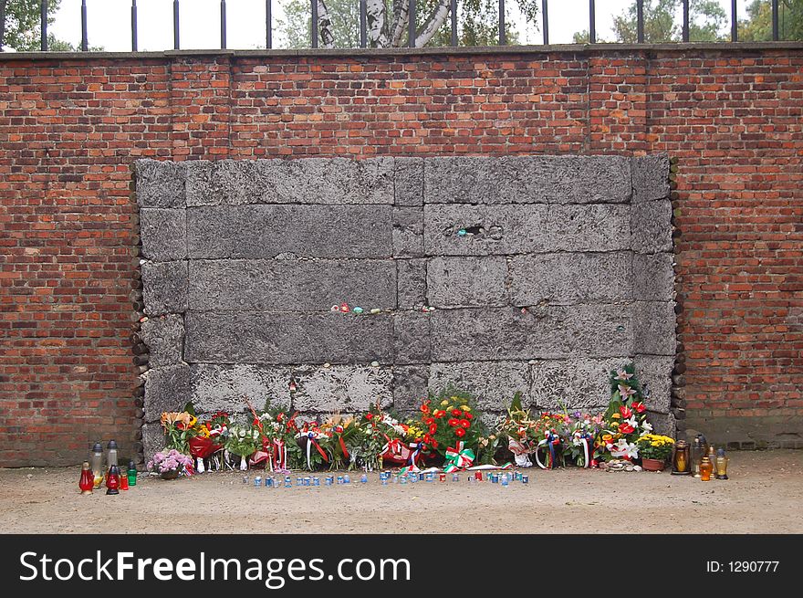 Prisoners were executed in this courtyard at the Wall of Death. Prisoners were executed in this courtyard at the Wall of Death.