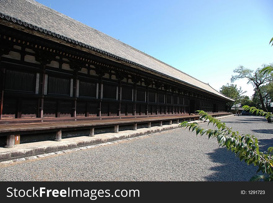 The longest temple. Temple of 1000 Buddhas. Kyoto. Japan
