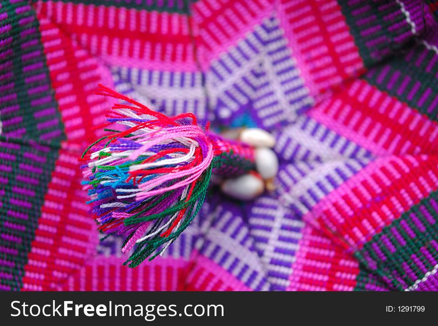 Abstract colors - a colorful hat from the northern part of Thailand - the hilltribe locals.