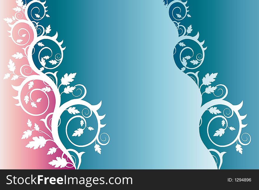 Floral background (abstract vector ornament)