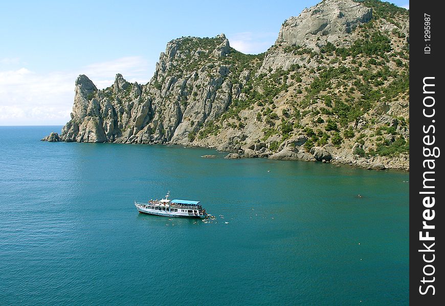 Swimming in the Sea from boat