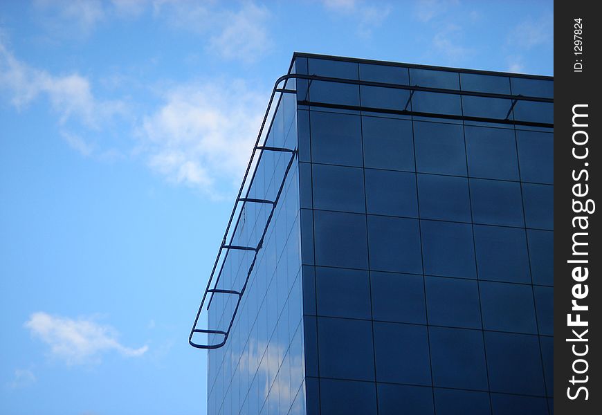 Vitreous building in the blue cloudy Sky. Vitreous building in the blue cloudy Sky.