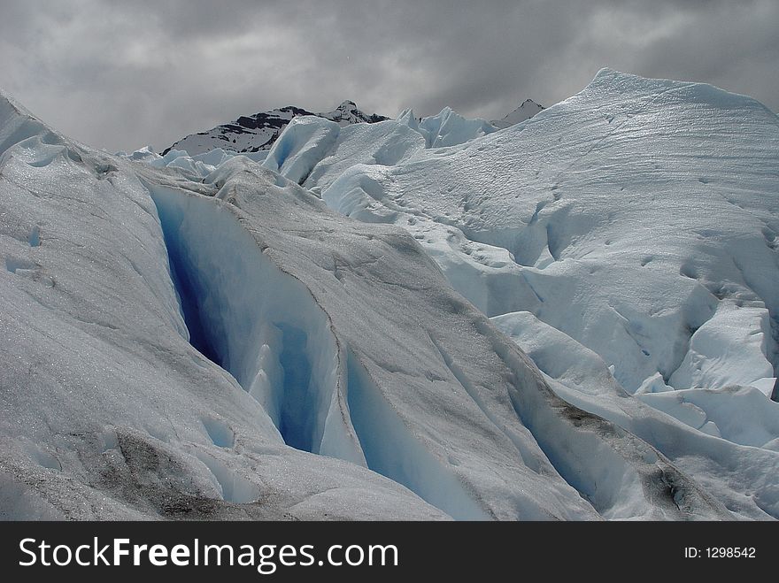 Walking on the face of Argentina's Perito Moreno glacier in Patagonia. Walking on the face of Argentina's Perito Moreno glacier in Patagonia