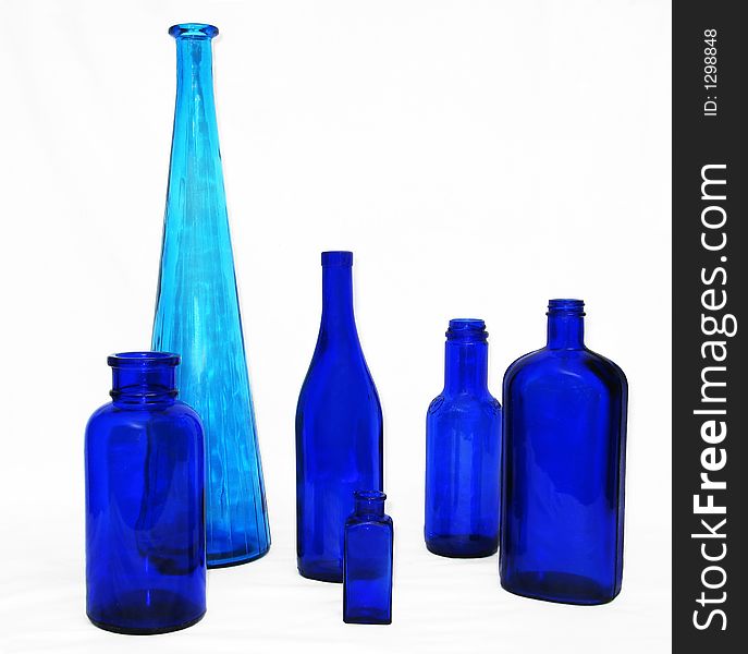 6 Blue Bottles