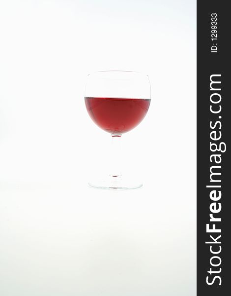 Wine bottle against a white background