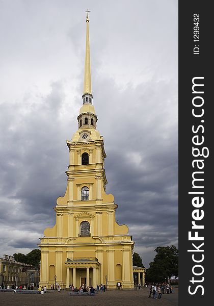Temple of the Peter and Paul Fortress, city of St.-Petersburg.