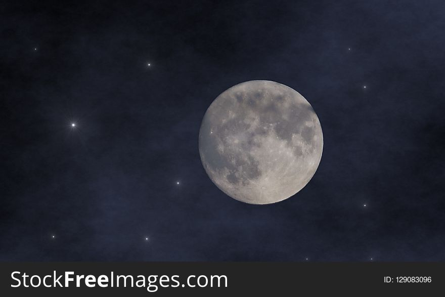 Moon, Atmosphere, Sky, Night