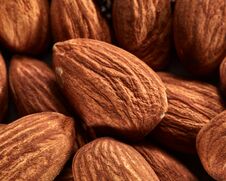 Organic Texture Of Almonds. View From Above. Almonds Macro Background. Almond Nuts With Soft Focus. Stock Image Organic Texture Of Almonds. View From Above. Almonds Macro Background. Almond Nuts With Soft Focus. Stock Image