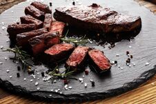 Barbecue Rib Eye Steak Or Rump Steak - Dry Aged Wagyu Entrecote Royalty Free Stock Photography