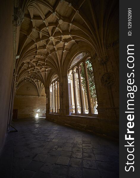 San Esteban of Salamanca, cloister of the Kings in Spain. San Esteban of Salamanca, cloister of the Kings in Spain