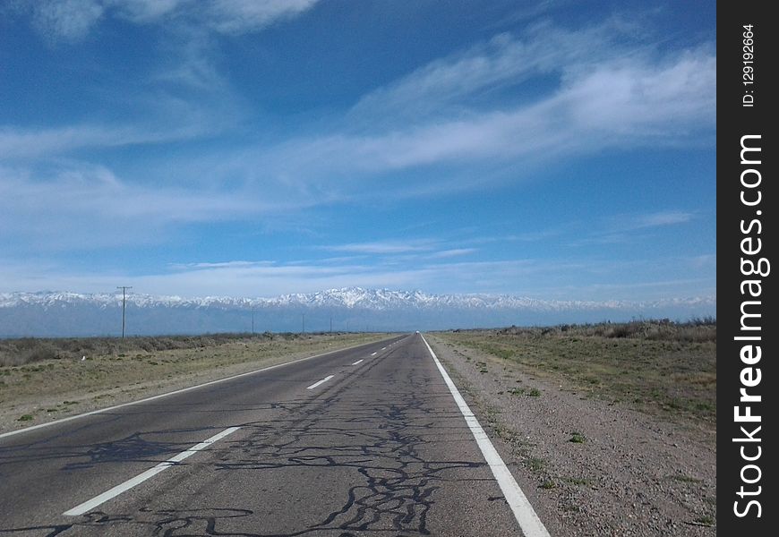 Road, Sky, Horizon, Asphalt