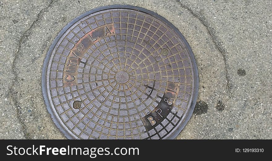 Manhole, Manhole Cover, Road Surface, Circle