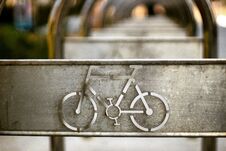 Sign Of The Bicycle. Stock Photo
