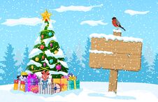Christmas Winter Landscape Royalty Free Stock Photography Christmas Winter Landscape Royalty Free Stock Photography