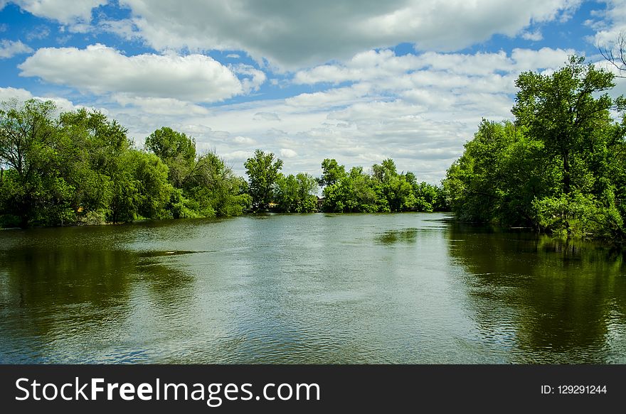 River, Water, Waterway, Reflection