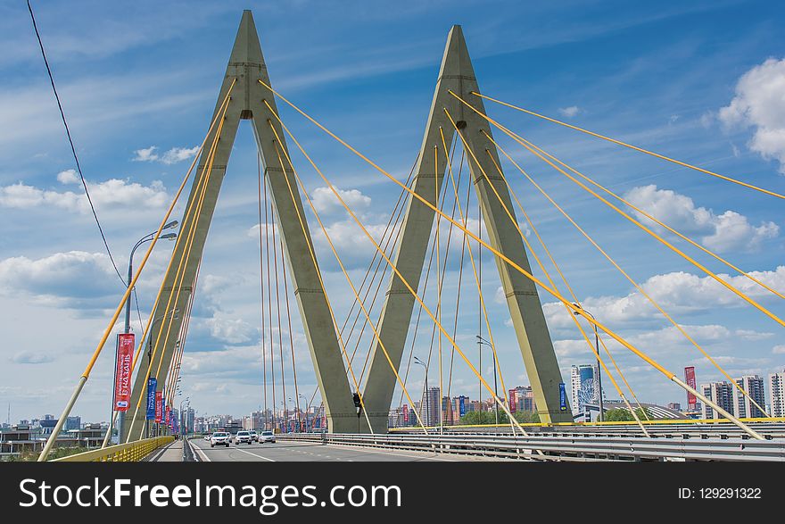 Bridge, Cable Stayed Bridge, Landmark, Sky