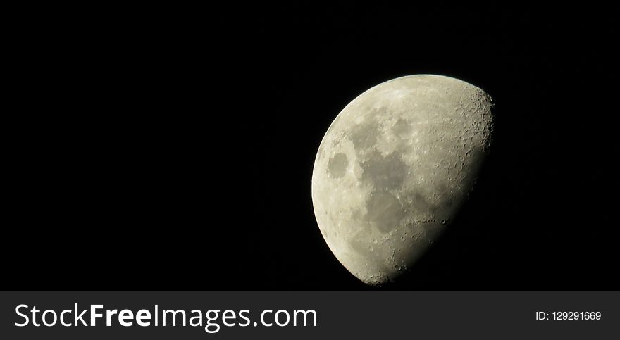 Moon, Nature, Black And White, Astronomical Object
