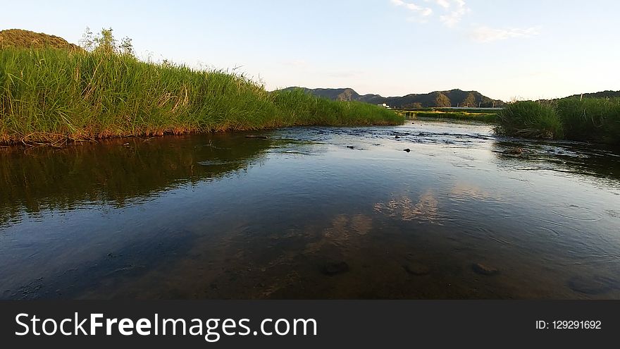 River, Water, Waterway, Reflection