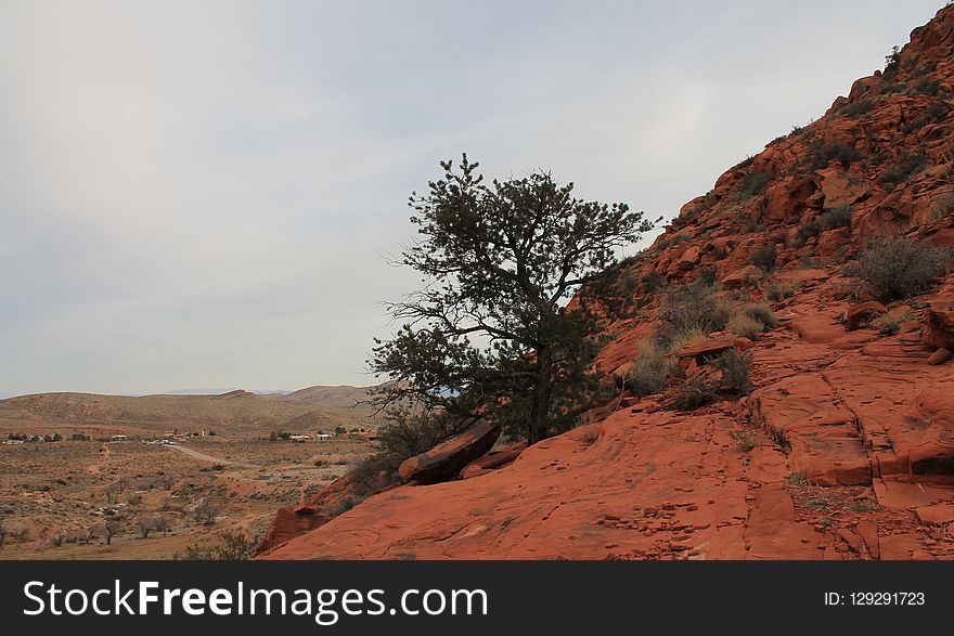 Wilderness, Sky, Rock, Escarpment