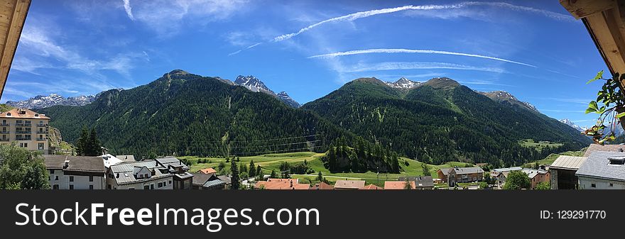 Mountain Village, Mountain Range, Mountainous Landforms, Nature