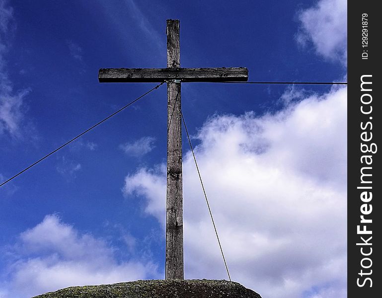 Cross, Sky, Cloud, Symbol