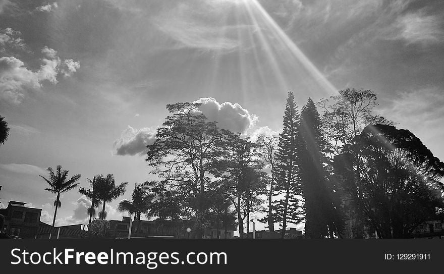 Sky, Cloud, Black And White, Monochrome Photography