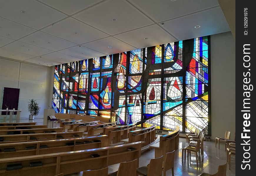 Stained Glass, Glass, Window, Interior Design