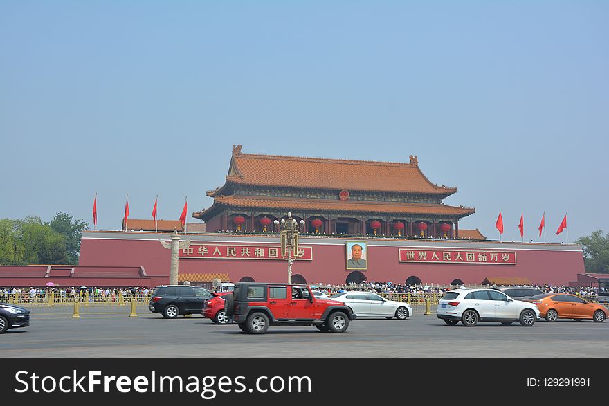 Car, Landmark, Chinese Architecture, City