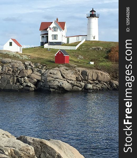 Lighthouse, Coast, Promontory, Tower