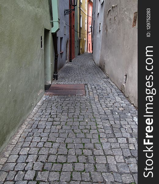 Alley, Road, Infrastructure, Cobblestone