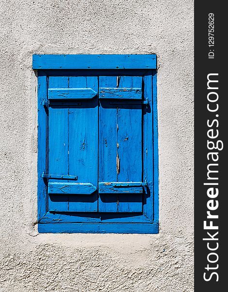 Blue, Wall, Window, Door