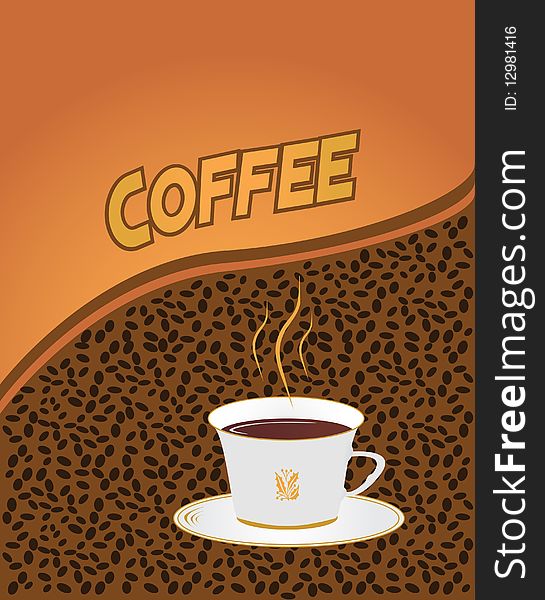 Beautifful coffee background, illustration