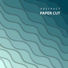 Vector Background With Blue Gradient Color Paper Cut Geometric Royalty Free Stock Photography Vector Background With Blue Gradient Color Paper Cut Geometric Royalty Free Stock Photography