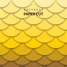 Vector Background With Yellow Gradient Color Paper Cut Shapes. Stock Images Vector Background With Yellow Gradient Color Paper Cut Shapes. Stock Images