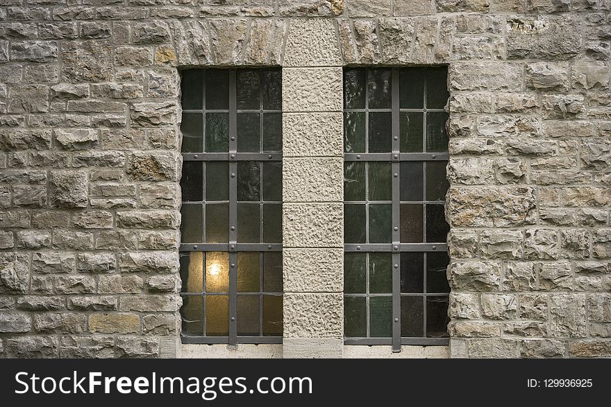 Wall, Window, Stone Wall, Facade