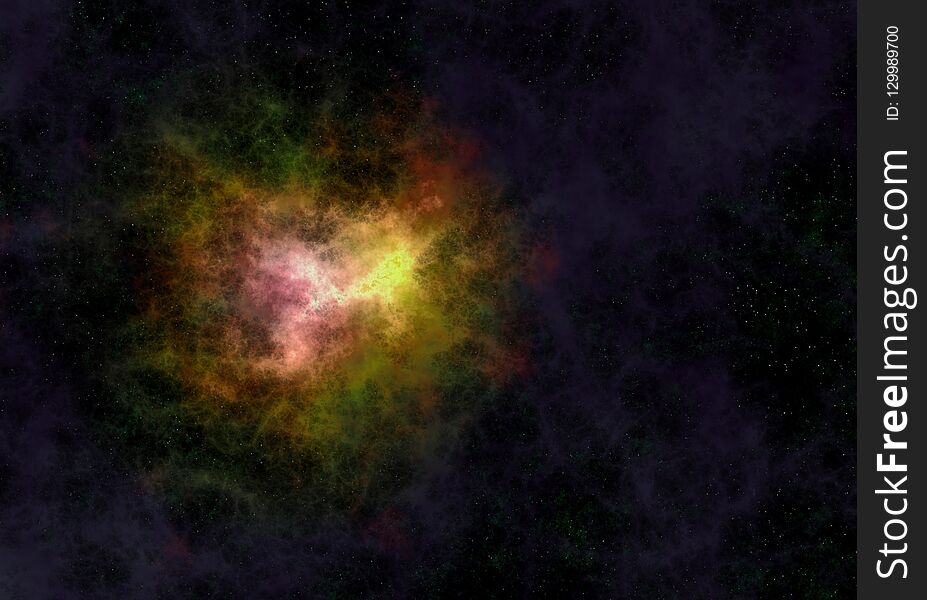 Starry Nebula Colorful Outer Space Background Illustration