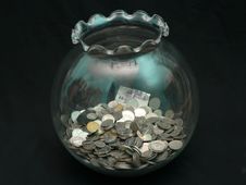 Coin In Jar Stock Photo Coin In Jar Stock Photo