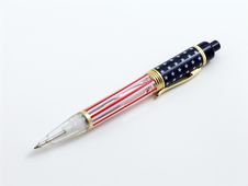 Patriotic Pen 2 Royalty Free Stock Photo