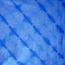 Blue Tie-dyed Fabric Stock Photo