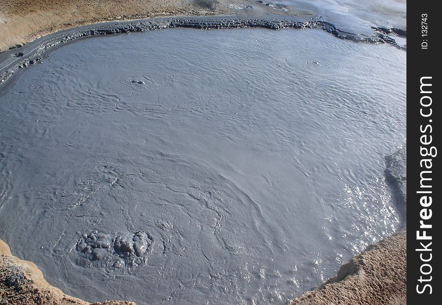 Hot spring in a geothermal area