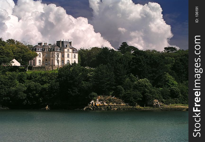 French Chateux near Benodet in Brittamy France. French Chateux near Benodet in Brittamy France