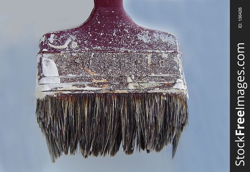 Close up of an Old Paintbrush