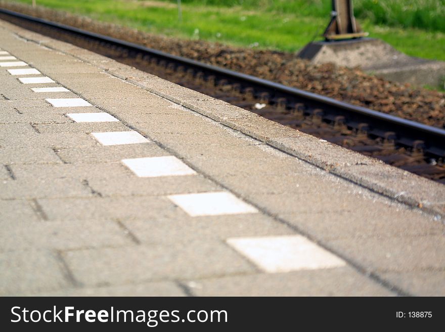 At the train station