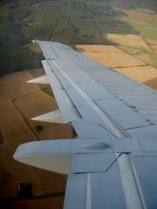 Plane Wing Royalty Free Stock Photography Plane Wing Royalty Free Stock Photography