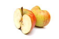 Two Apple Halves Stock Images