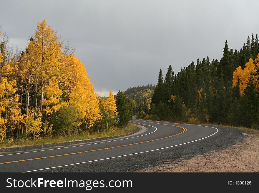 Mountains and curves in the rockies. Mountains and curves in the rockies