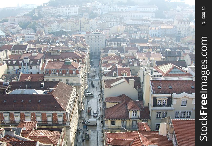 A look of Lisbon from te Carmo mirador