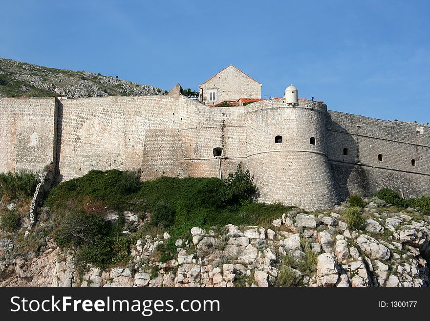Detail of the old Fort in Dubrovnik, Croatia