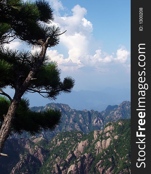 The scenery of Huangshan in China
