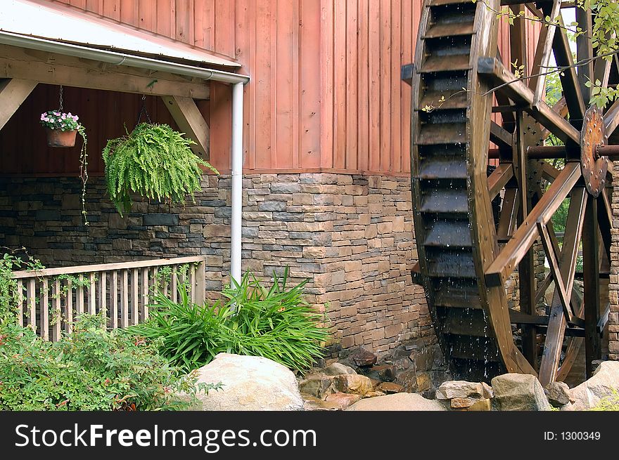 Waterwheel at old grist mill. Waterwheel at old grist mill